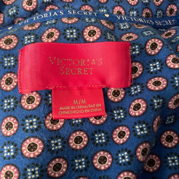 Vintage Victorias Secret Flannel Sleep Shirt M - Picture 2 of 3